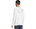 Футболка Vineyard Vines Long Sleeve Vintage Whale с карманом и принтом