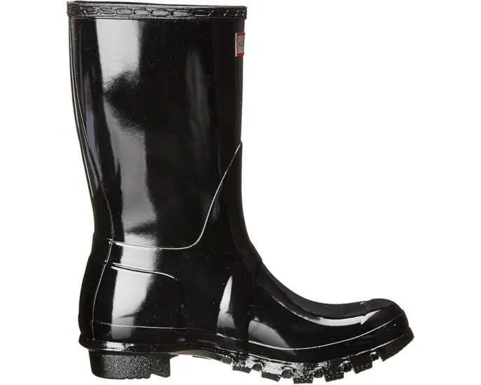Резиновые сапоги Hunter Original Short Gloss укороченные с декором
