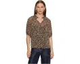 Блузка Sanctuary Keep Me Close с леопардовым принтом и короткими рукавами