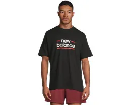 Футболка New Balance Linear Lines с графическим принтом и свободным кроем