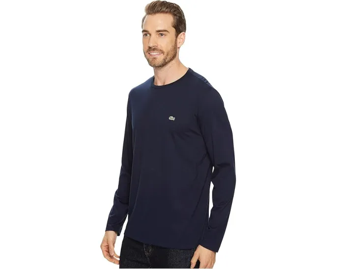 Футболка Lacoste с длинным рукавом и круглым вырезом из пима-джерси