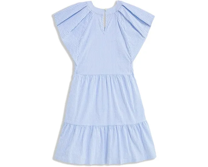 Детское платье vineyard vines Sophie Harbor с V-образным вырезом и расклешенным силуэтом