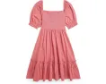 Платье Polo Ralph Lauren Kids из хлопкового джерси с присборенным лифом и рюшами