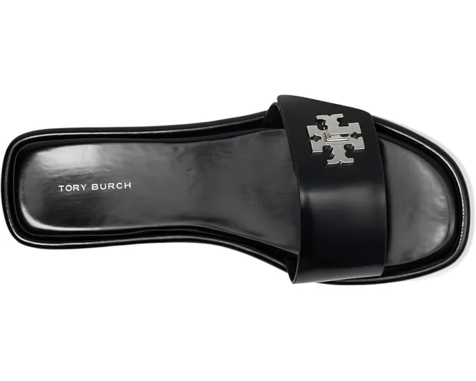 Сандалии Tory Burch T Lock Slide с широким ремешком и логотипом