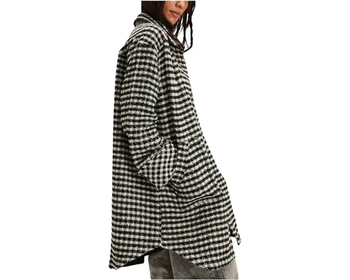 Рубашка We The Free Get Around в гусиную лапку с накладными карманами