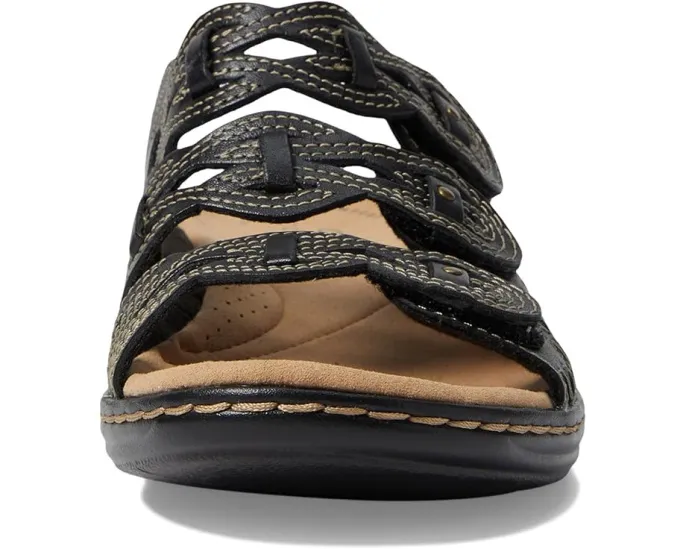 Сандалии Clarks Leisa Faye с открытым носком и регулируемыми застежками на липучках