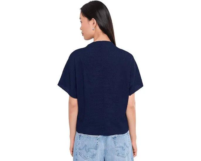 Блуза Vince Camuto с капюшоном-воронкой и короткими рукавами-фонариками