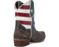 Ботинки Roper American Flag Shorty из состаренной кожи с дизайном флага