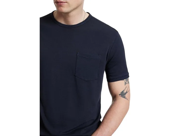 Футболка John Varvatos Bond Burnout с накладным карманом