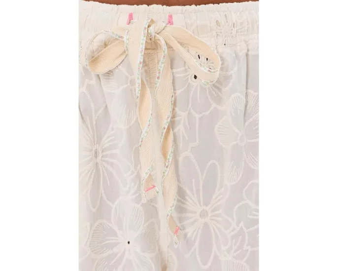 Штаны Free People Day Drift с цветочной вышивкой и широким кроем