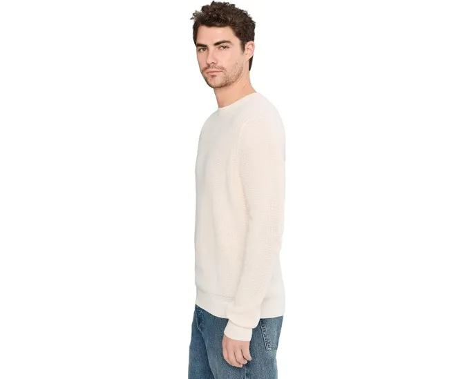 Свитер Faherty Sunwashed Crewneck из органического хлопка с вафельной вязкой