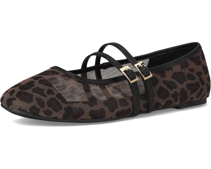 Балетки Kenneth Cole New York Mackenzie из леопардовой сетки с миндальным носком