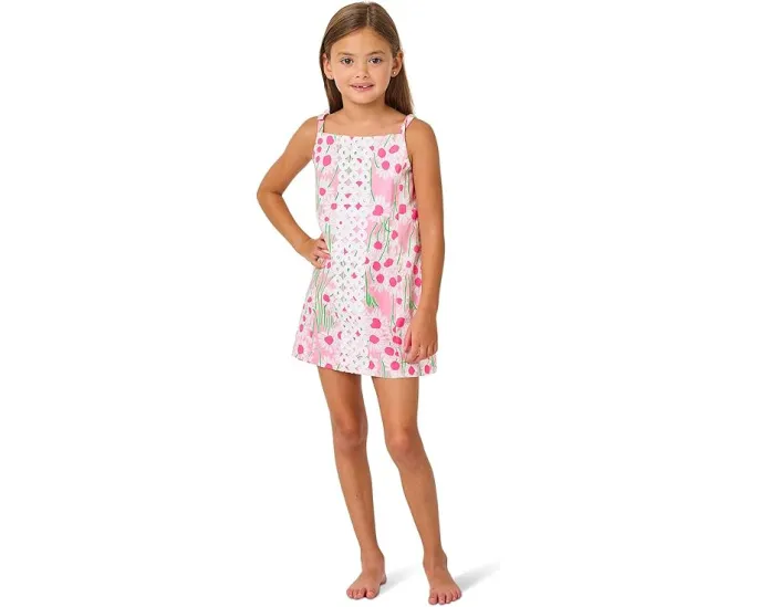 Детское платье Mini Delores от Lilly Pulitzer без рукавов с цветочным принтом