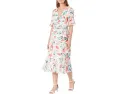 DKNY короткое платье с оберткой и коротким рукавом