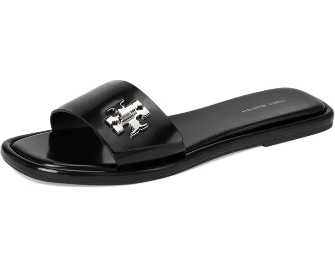 Сандалии Tory Burch T Lock Slide с широким ремешком и логотипом