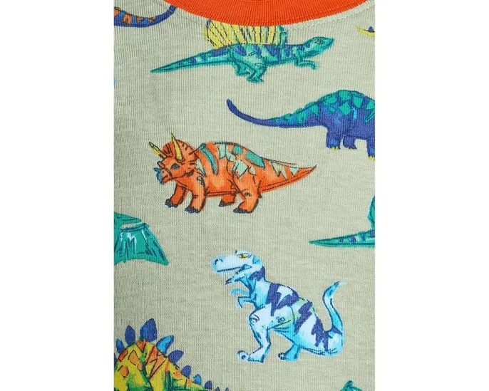Пижамный комплект Hatley Kids из хлопка с принтом Dino Party