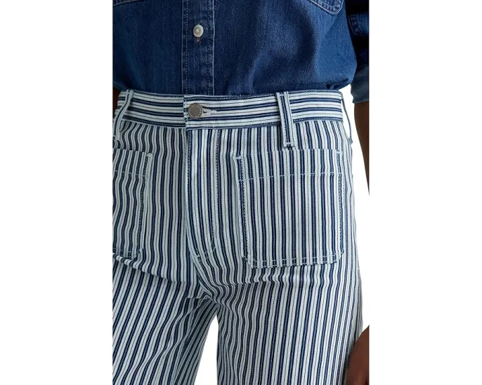 Джинсы AG Jeans Kassie с широкими штанинами и полосатым принтом