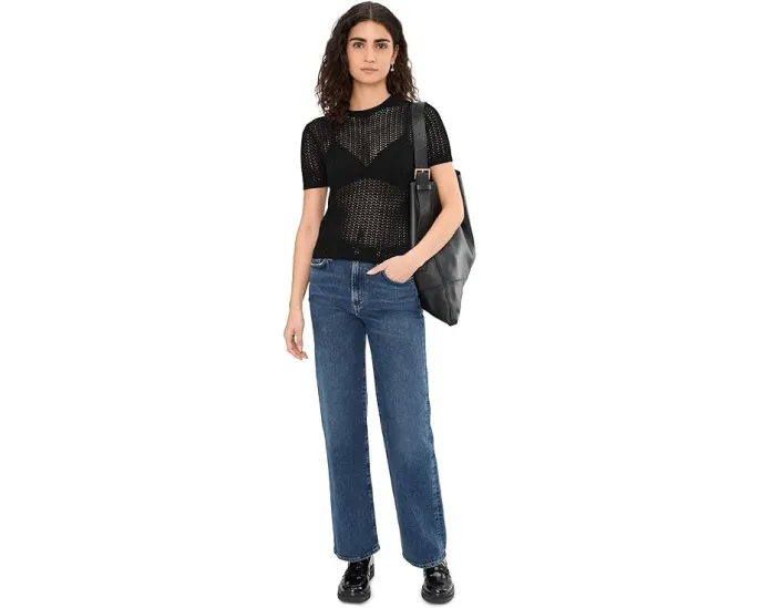 Футболка Joe's Jeans Crochet Baby с кружевной вязкой