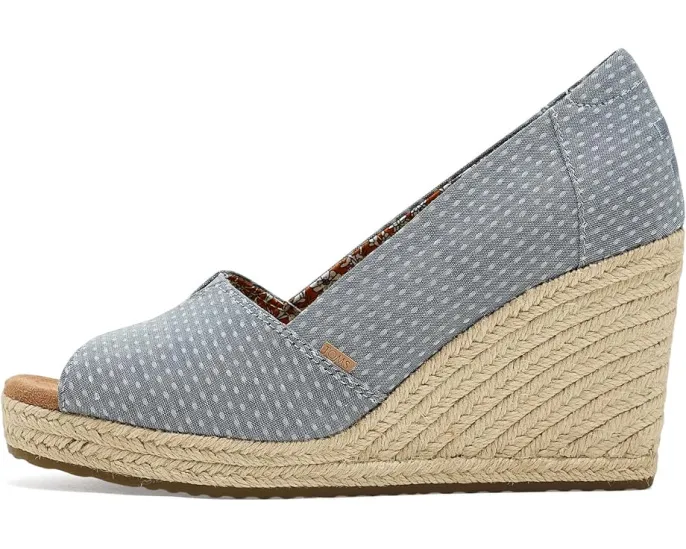 Босоножки TOMS Essential Wedge с открытым носком и плетеной отделкой
