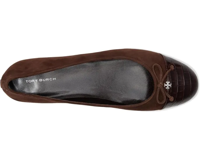 Балетки Tory Burch Cap Toe с бантом и контрастным мыском