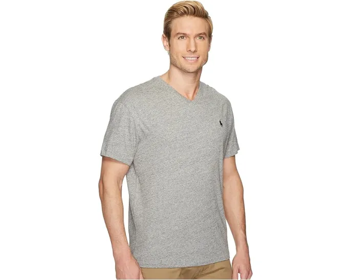 Классическая футболка Polo Ralph Lauren с V-образным вырезом и вышитым логотипом