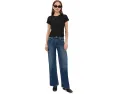 Кроп-футболка AG Jeans Sadie Crew Neck с винтажным кроем 90-х
