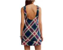 Free People Мини платье Carven в клетку с сердцами и карманами