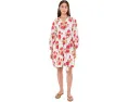 Платье мини Voile Kaia от Faherty в цветочек с поясом