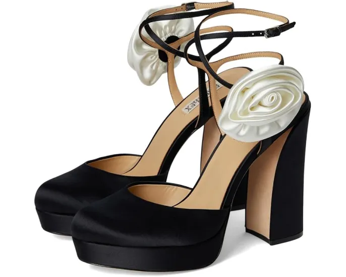 Badgley Mischka Туфли Janessa на платформе с крупным цветком и ремешком