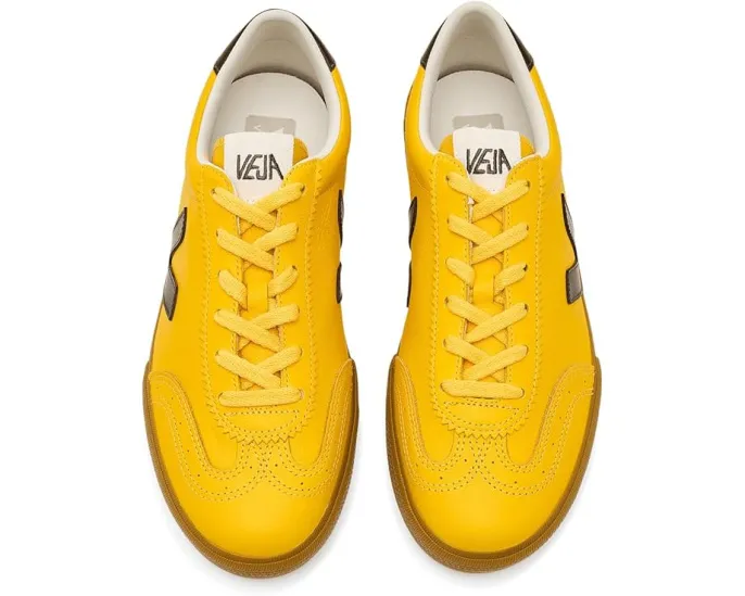 Кроссовки VEJA Volley из кожи с круглым носком и резиновой подошвой