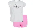 Детский комплект adidas Kids: футболка с капюшоном и короткие шорты