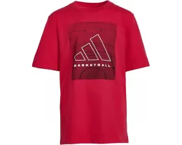Футболка adidas Kids Bball Court с фирменным принтом для баскетбольного стиля