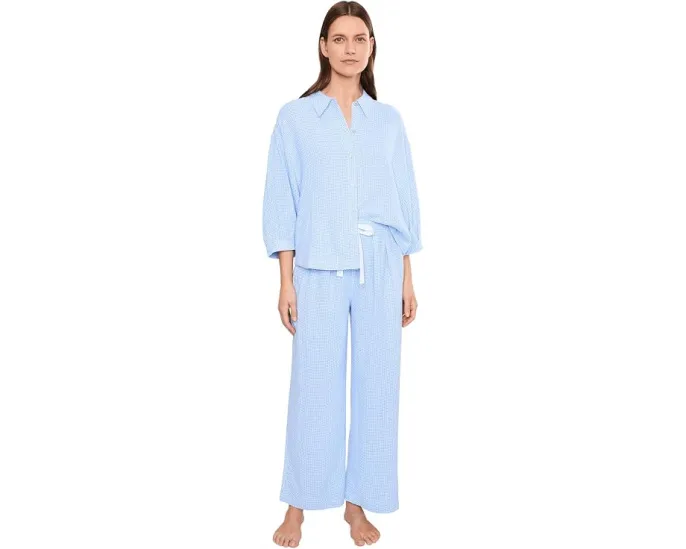 Широкие брюки Eberjey Linen Blend из льна и вискозы