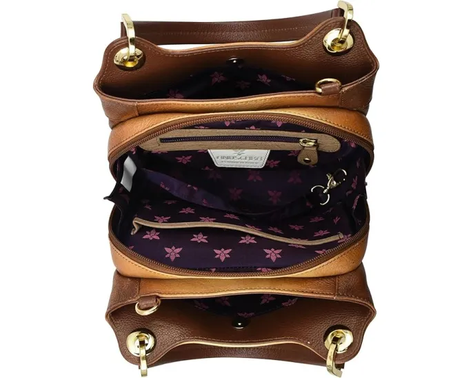 Сумка-сэтчел Anuschka 708 с ремнем-кроссбоди и двумя отделениями