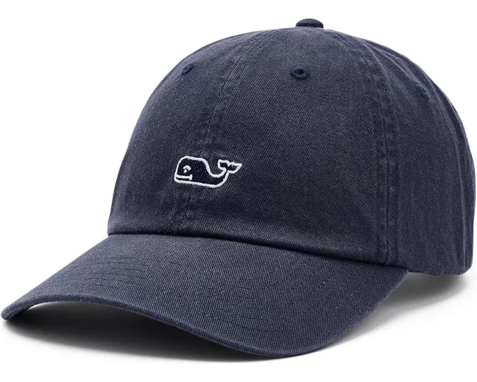 Бейсболка Vineyard Vines Classic с кожаным ремешком и китом