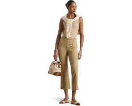 Брюки Lauren Ralph Lauren из габардина с расклешенными штанинами