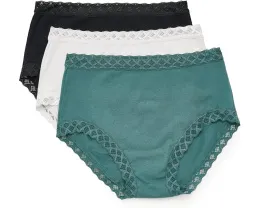 Natori Bliss Full Brief 3 шт. трусы с кружевной отделкой