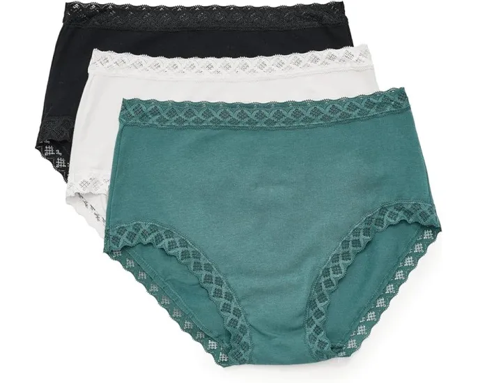 Natori Bliss Full Brief 3 шт. трусы с кружевной отделкой