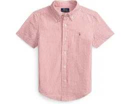 Polo Ralph Lauren Kids Полосатая рубашка из хлопкового пике для малышей и детей