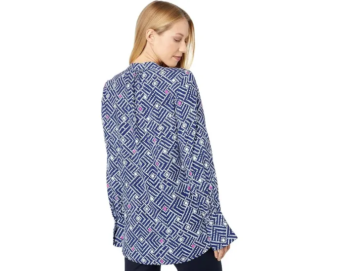 Блуза Hatley Carmen с V-образным вырезом и узором икат Fedora