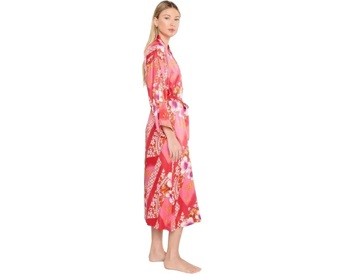 Халат Natori из сатина с принтом магнолии Magnolia Printed Satin Robe