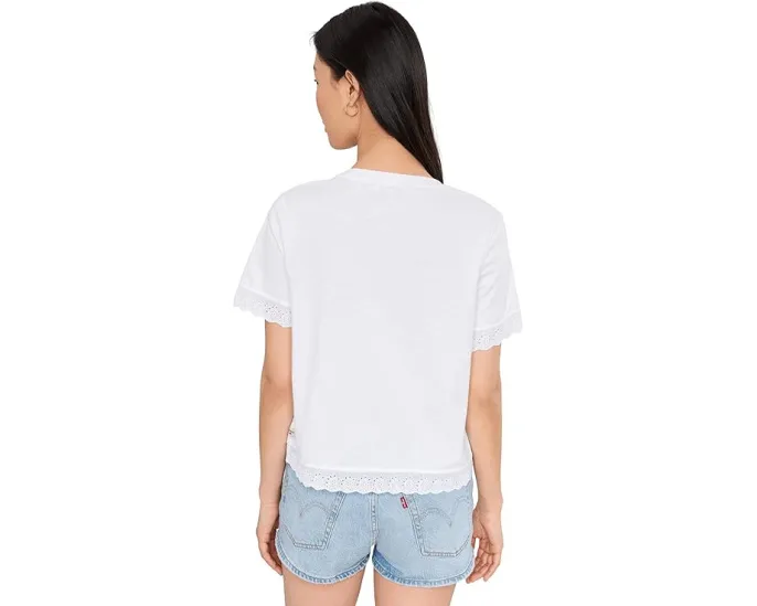 Футболка Clara Tee с кружевной отделкой из органического хлопка и TENCEL Toad&Co