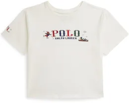 Футболка боксерского кроя с логотипом из хлопкового джерси Polo Ralph Lauren Kids для старших детей