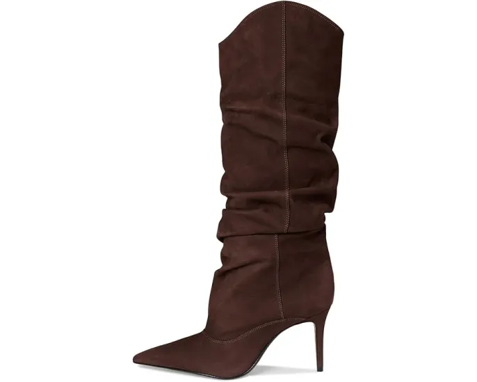 Ботинки Schutz Maryana Up Slouch из замши на высоком каблуке