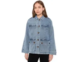 Джинсовая куртка KUT from the Kloth Callista oversize с накладными карманами