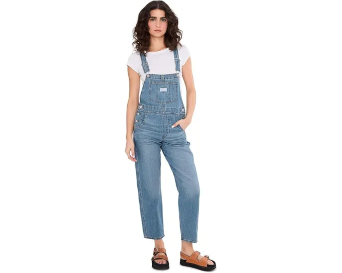 Levi's Womens Vintage Overall джинсовый комбинезон прямого кроя в светлой стирке