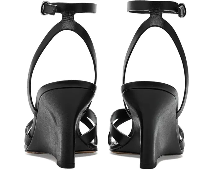 Сандалии Vince Parma на клиновидном каблуке с перекрестными ремешками