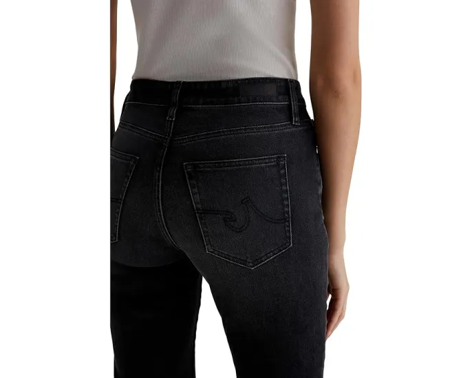 Джинсы AG Jeans Mari с завышенной талией и прямым укороченным кроем Slim Straight