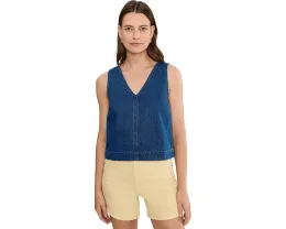 Топ V-neck Boxy Shell Madewell в цвете Marina Blue
