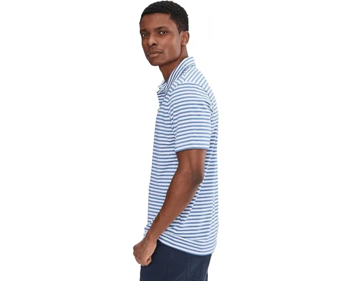 Поло для гольфа Lacoste в полоску с технологией Ultra Dry из переработанного полиэстера